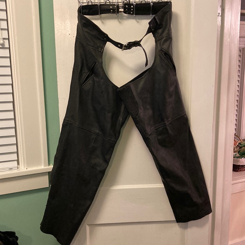 Jafrum Motorcycle Leather Chaps